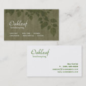 Landschaftsgestaltung des visitenkarte (Vorne/Hinten)