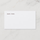 Landschaftsgestaltung des visitenkarte (Rückseite)