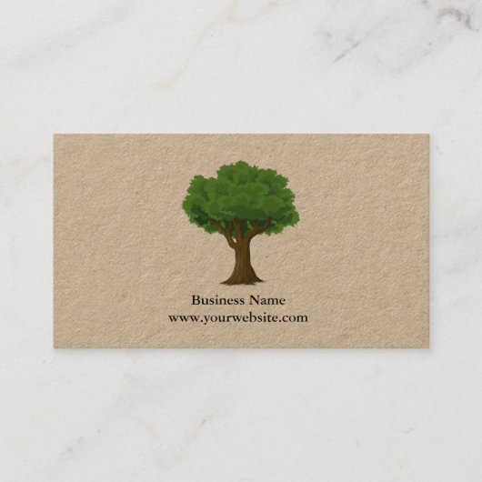 Landschaftsgestaltung Minimalistischen grünen Baum Visitenkarte (Vorderseite)