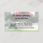 Landschaftsgestaltung und Rasen-Sorgfalt-Service Visitenkarte (Rückseite)