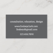 Landschaftsgestaltung von Naturräumen für Gärten Visitenkarte (Rückseite)