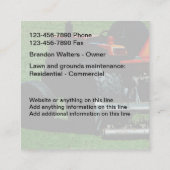 Landschaftsgestaltungs-und Eigentums-Management Quadratische Visitenkarte (Rückseite)