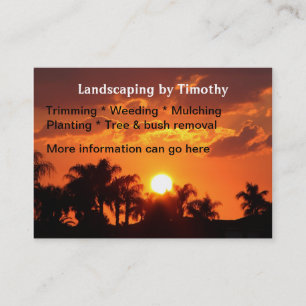 Landschaftsgestaltungsgärtner Palmen Visitenkarte