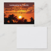 Landschaftsgestaltungsgärtner Palmen Visitenkarten Visitenkarte (Vorne/Hinten)