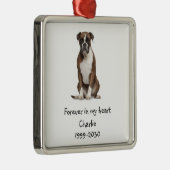 Landschaftsgröße Foto Memorial Keepake Haustier Hu Ornament Aus Metall (Rechts)