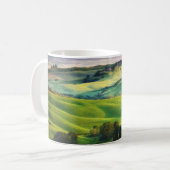 Landschaftsgrün: Hell gestrichene Ruhe Kaffeetasse (Vorderseite Links)