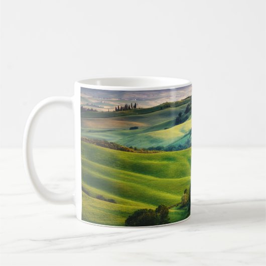 Landschaftsgrün: Hell gestrichene Ruhe Kaffeetasse (Links)