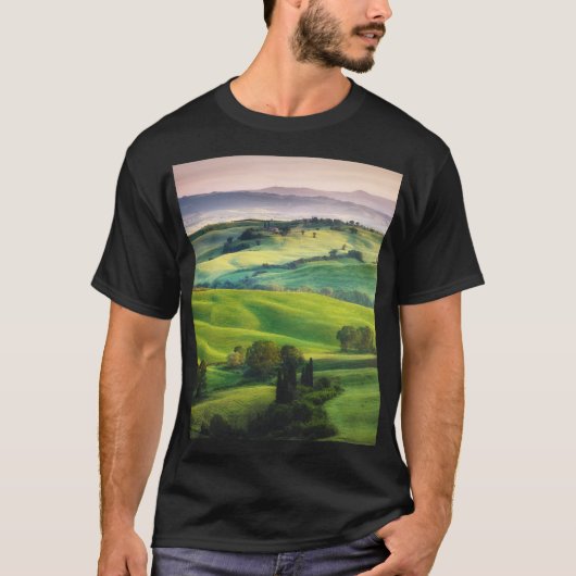 Landschaftsgrün: Hell gestrichene Ruhe T-Shirt (Vorderseite)