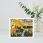 Landschaftshaus und Plowman Vincent Van Gogh Postkarte (Stehend Vorderseite)