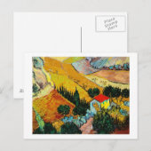 Landschaftshaus und Plowman Vincent Van Gogh Postkarte (Vorne/Hinten)