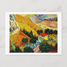 Landschaftshaus und Plowman Vincent Van Gogh Postkarte
