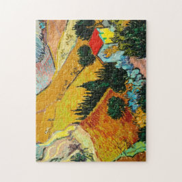 Landschaftshaus und Plowman Vincent Van Gogh Puzzle