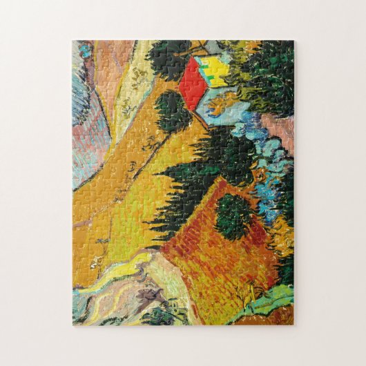 Landschaftshaus und Plowman Vincent Van Gogh Puzzle (Vertikal)
