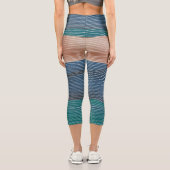 Landschaftshügel: nahtloses Muster. Capri Leggings (Rückseite)