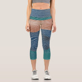 Landschaftshügel: nahtloses Muster. Capri Leggings (Vorderseite)