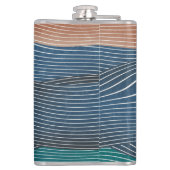 Landschaftshügel: nahtloses Muster. Flachmann (Rückseite)