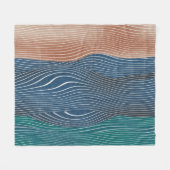 Landschaftshügel: nahtloses Muster. Fleecedecke (Vorderseite (Horizontal))