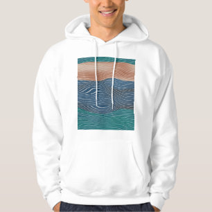 Landschaftshügel: nahtloses Muster. Hoodie