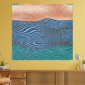 Landschaftshügel: nahtloses Muster. Leinwanddruck (Insitu (Wohnzimmer))