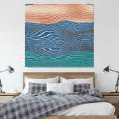 Landschaftshügel: nahtloses Muster. Leinwanddruck (Insitu (Schlafzimmer))