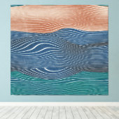 Landschaftshügel: nahtloses Muster. Leinwanddruck (Insitu (Holzboden))