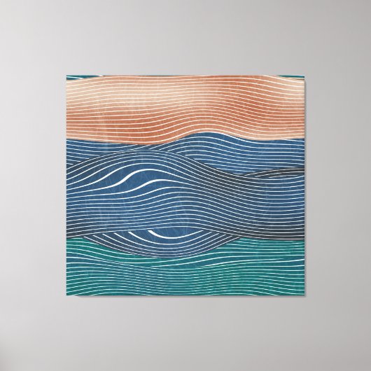 Landschaftshügel: nahtloses Muster. Leinwanddruck (Vorderseite)