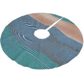 Landschaftshügel: nahtloses Muster. Polyester Weihnachtsbaumdecke (Schrägansicht)