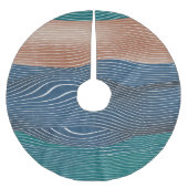 Landschaftshügel: nahtloses Muster. Polyester Weihnachtsbaumdecke (Vorderseite)