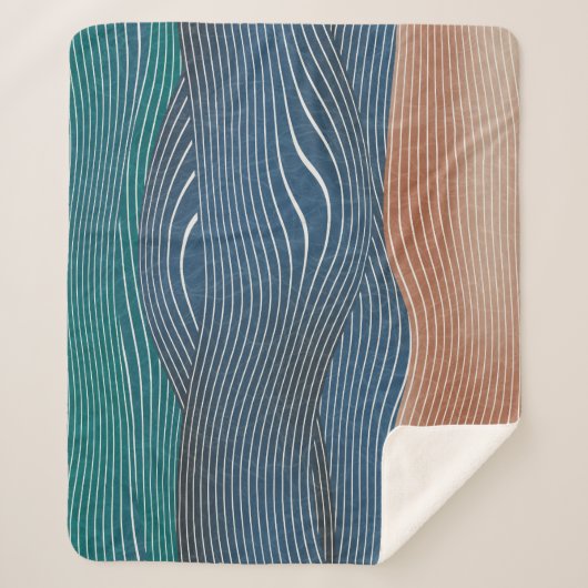 Landschaftshügel: nahtloses Muster. Sherpadecke (Vorderseite)