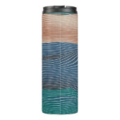 Landschaftshügel: nahtloses Muster. Thermosbecher (Rückseite)