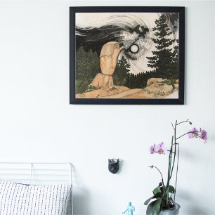 Landschaftsillustration Colorado Gebirgsstraße Fotodruck