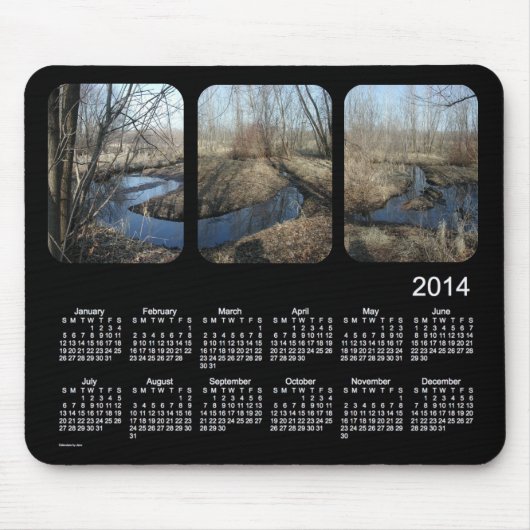 Landschaftskalender des Schwarz-2014 Mousepad (Vorne)