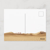 Landschaftskamel Wüstendekor Sonne trocken Postkarte (Rückseite)