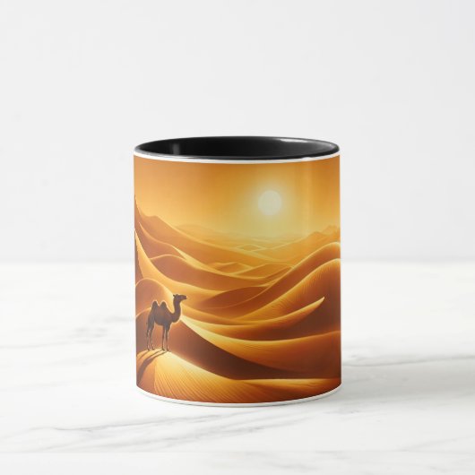 Landschaftskamel Wüstendekor Sonne trocken Tasse (Zentrum)