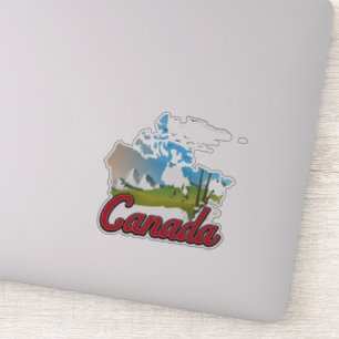 Landschaftskarte von Kanada Aufkleber