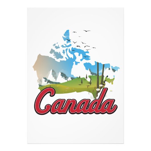 Landschaftskarte von Kanada Fotodruck (Vorne)