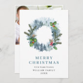 Landschaftskerker Weihnachten Holly Berry Gruß (Vorne/Hinten)