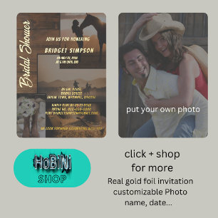 Landschaftskollage-Brautparty Folieneinladung