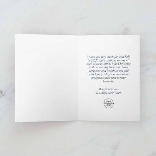 Landschaftskraut Weihnachtsfeiertag Gruß Dankeskarte (Innenseite)