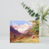 Landschaftskunst Berge von Edward Theodore Compton Postkarte (Stehend Vorderseite)