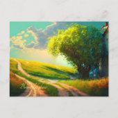 Landschaftskunst der Wiesen Blume Sommermode Postkarte (Vorderseite)