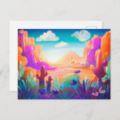 Landschaftskunst der Wüste Postkarte (Vorne/Hinten)
