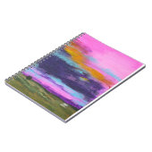 Landschaftskunst-Malerei, rosa Sonnenuntergang, Notizblock (Linke Seite)