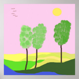 Landschaftskunst Poster