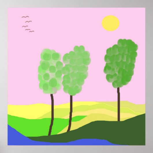 Landschaftskunst Poster (Vorne)