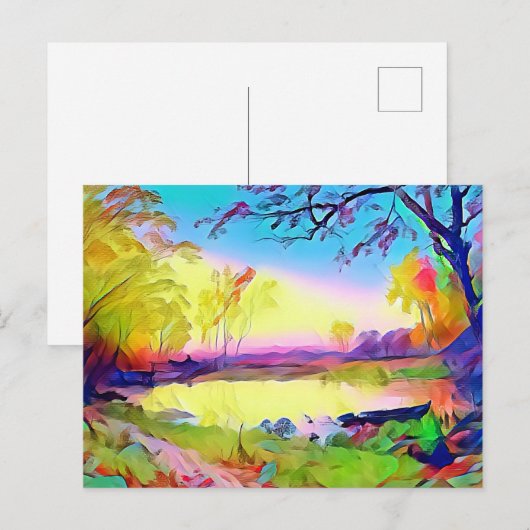 Landschaftskunst Postkarte (Vorne/Hinten)