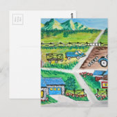 Landschaftskunst Postkarte (Vorne/Hinten)