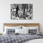 Landschaftskunst Prints B & W Forest Art Canvas Pr Leinwanddruck (Insitu (Schlafzimmer))