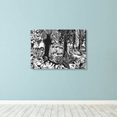 Landschaftskunst Prints B & W Forest Art Canvas Pr Leinwanddruck (Insitu (Holzboden))