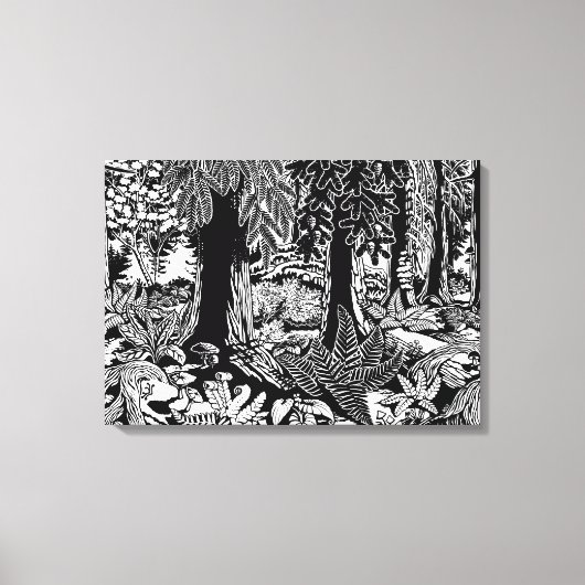 Landschaftskunst Prints B & W Forest Art Canvas Pr Leinwanddruck (Vorderseite)